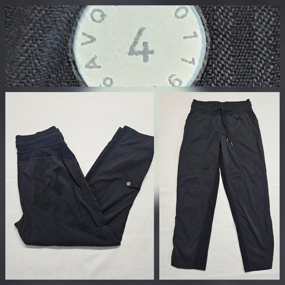 Lululemon Dance Studio Crop Pants Womens Size 4 Unlined Black 25" Inseam - Picture 1 of 12